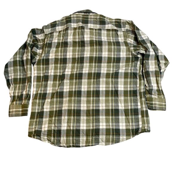 RedHead Mens Shirt XL Green Plaid Button-Up Long Sleeve 100% Cotton Casual Outdo - Picture 2 of 11